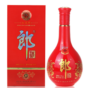  四川名酒 正品 郎酒 红花郎十年 10年 酱香53度500ml 白酒 爆款