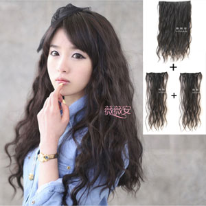 Hair Color Simulator on Vivian Wig Hair Clips Matte Simulation With Long Curly Hair Piece Wig