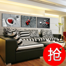 限时抢购  现代装饰画 客厅无框画 沙发背景墙版画 S红 单副价格