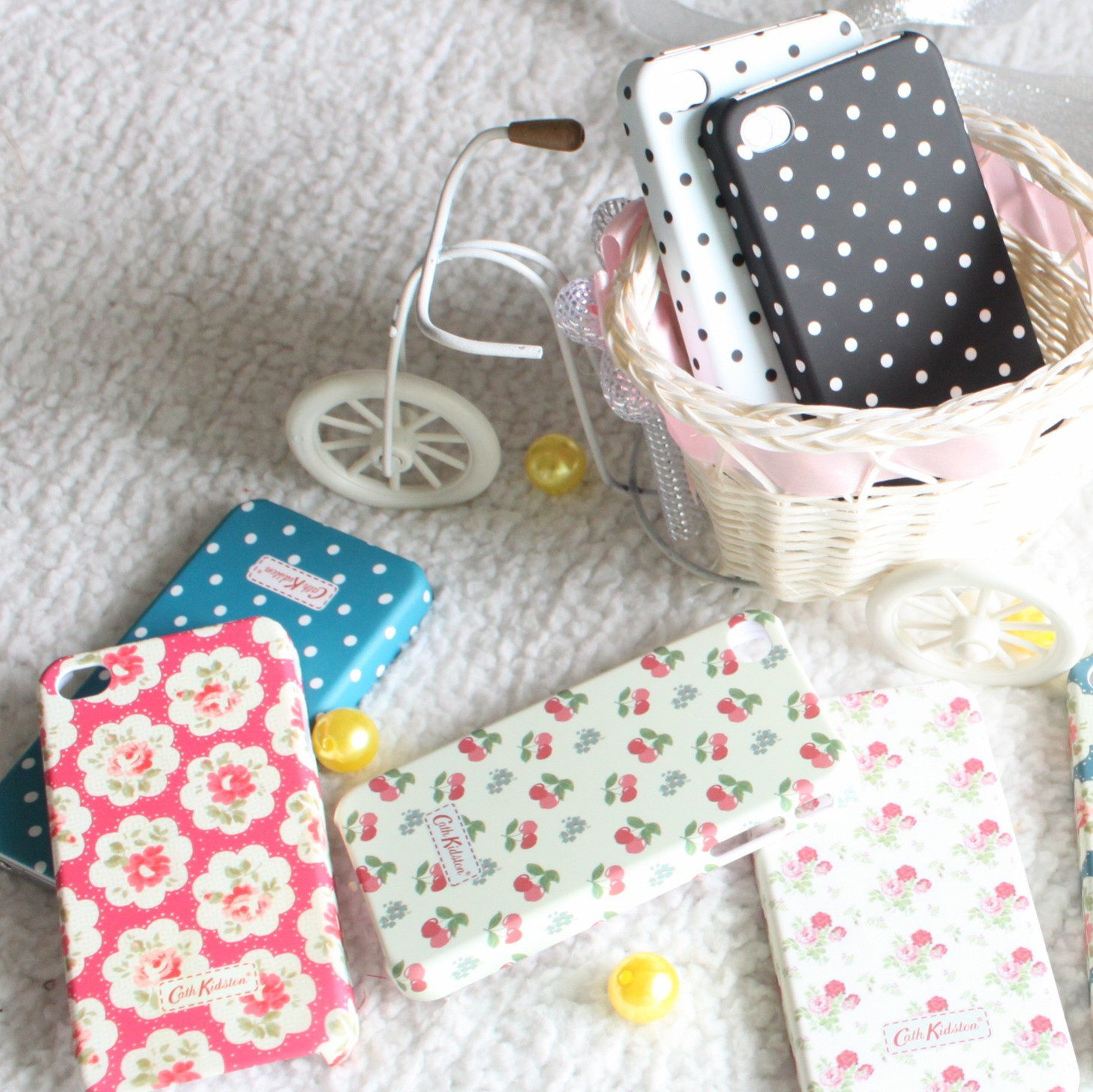 英国Cath Kidston iPhone 4 4S 外壳 田园 波点 碎花 保护壳 苹果