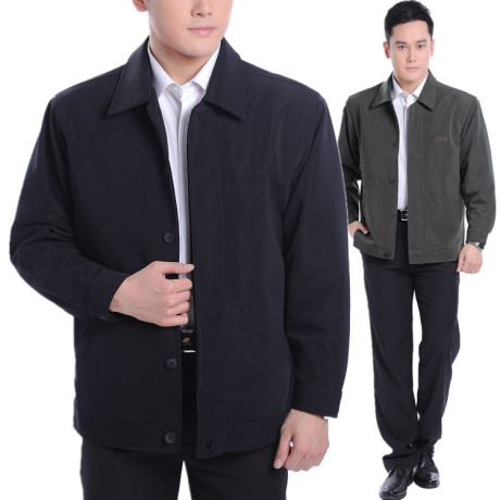 中年<em>男式</em>上衣小号<em>休闲外套</em>中<em>老年</em>人男士<em>夹克</em>衫