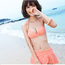 秒杀包邮2012温泉泳装 韩国比基尼钢托小胸聚拢 亦美珊女显瘦泳衣
