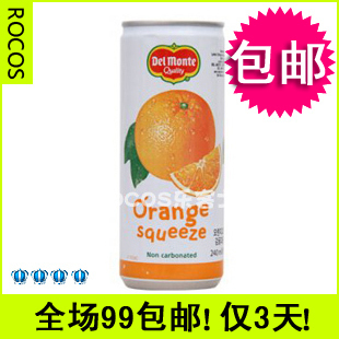  B12D韩国乐天德门特(橙汁)饮料 240ml 听装【300】