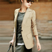 2012新款春装女装<span class=H>韩版</span>女士大码小西服修身小西装外套女黑白卡其色