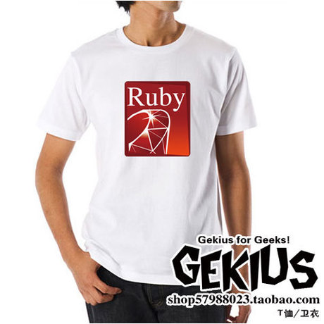 Ruby是动态编程语言 IT\/程序开发 白色纯棉厚款