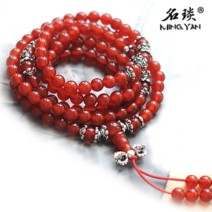  名琰正品 红玛瑙佛珠手链 多圈款式 项链 转运必备