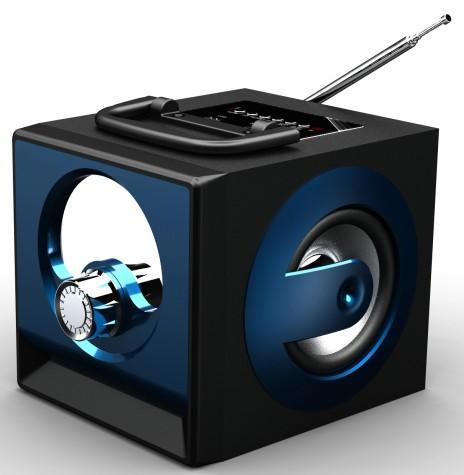 科一体机便携FM收音机\/插卡u盘晨练小音响mp