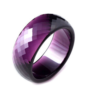  新款正品巴西天然AAA级紫水晶手镯 紫晶加宽刻面手镯 韩式版