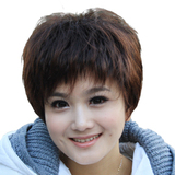 真发 头套 假发 真 短发 真发发套 真人假发 真人发假发 女 z201