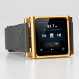 包邮 古古美美 GGMM iPod nano 6 6代 手表带 真皮 表带金属腕带