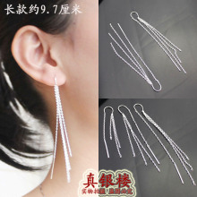 真银楼独家款【流苏】99纯银耳线 多种规格 手工纯银不过敏