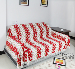 Festive red chenille cover sofa cushion sofa fabric sofa sets sofa cover towel trade specials