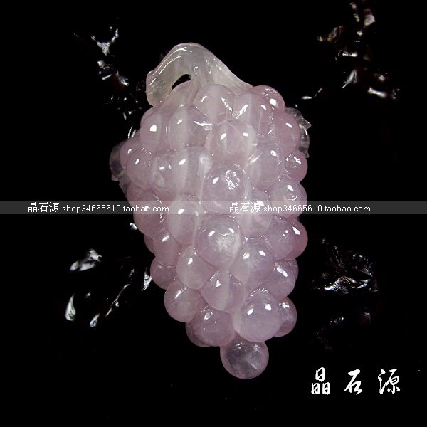 【晶石源】天然冰种粉水晶葡萄巴西粉晶原石雕刻摆件在类目 饰品/流行首饰/时尚饰品新, 摆件中 - 来自Buy2taobao.com提供专业的淘宝代购服务