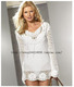 欧款美娃长袖手工钩织衫针织衫