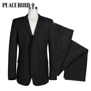  太平鸟专柜正品 西服男套装 时尚潮流羊毛西装混纺80111145006