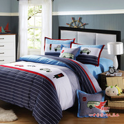 纯棉儿童床上用品三四件套全棉男女孩卡通床品床笠被套1.2m1.5米