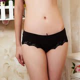 莫代尔内裤 馨雅丽内衣 舒适透气 蝴蝶结 蕾丝 女士三角内裤K0447