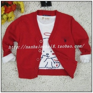 13年爆款 其它 <em>红</em>毛衣线衣 <em>宝宝开衫</em> 儿童装 春