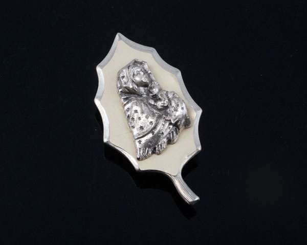 稣山园祈祷圣像,[钦一斋]天主教*银边红色苦像