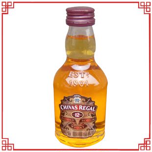  洋酒 原装进口 芝华士12年威士忌酒版 正品特价收藏 50ml 玻璃瓶