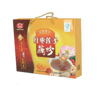  【湖北馆】洪湖土特产家瑶农家无糖红枣莲子 藕粉 礼盒装600g包邮