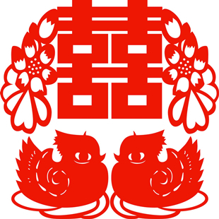 鸳鸯喜字/喜字剪纸婚庆玻璃贴纸窗户喜字贴不干胶定制结婚装饰品 鸳鸯喜字/喜字剪纸婚庆玻璃贴纸窗户喜字贴不干胶定制结婚装饰品