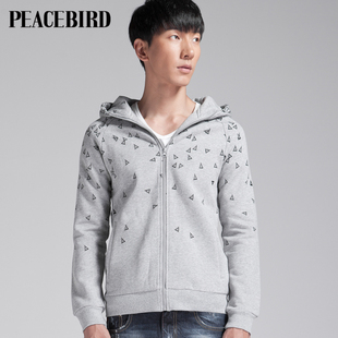  特惠太平鸟男装 潮流个性时尚新款连帽针织休闲服卫衣81511356005