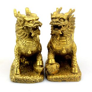  开光 镇宅化煞威武麒麟摆件 属虎龙蛇羊鸡猪年必备 招财 旺运