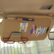 汽车挂式CD包卡包碟片夹眼镜夹 车用真皮纸巾盒 遮阳挡车载CD夹