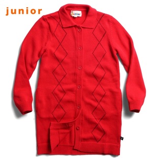 2012 Giordano knit shirts girls diamond lattice stitch collar wool coat jacket 03350502