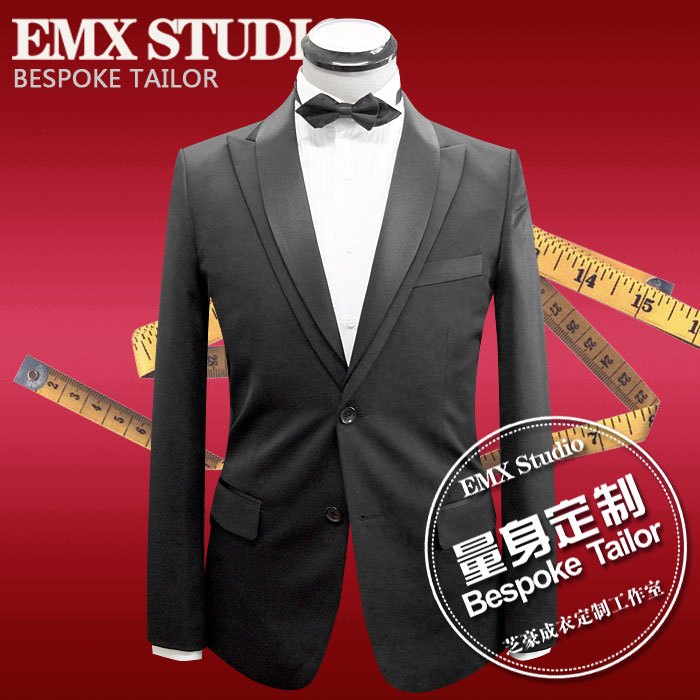 Customized man Slim trousers suit Tailor customized marry black Wool Double collar suit Customized suitin the Personalized custom/Design Services/DIY , Custom clothing bags , Custom clothing , Dress custom category - from Buy2taobao.com to provide professional Taobao agent buy service