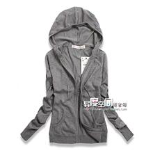 2011秋装新品 <span class=H>外单</span>ZA*A女士时尚休闲 带帽拉链修身针织开衫 5色