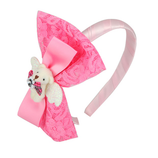  pinkme 可爱天使小熊BOW儿童发箍 韩版女童宽布包边公主发饰品