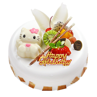 福建著名商标向阳坊sunmile 弥月系列鲜果奶油生日蛋糕 玩偶之家