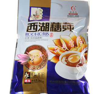  冲冠 杭州特产醇香园西湖藕粉组合装360克绿豆，桂花，红枣，百合