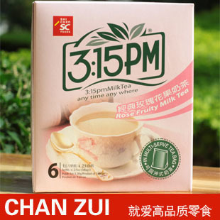  【冲饮品】台湾特产 3点1刻经典玫瑰花果 三点一刻奶茶 20克X6包