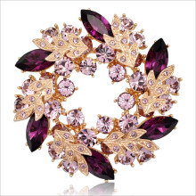 2011冬高档新款亚克力水晶紫荆花韩国胸针 胸花饰品 满包邮
