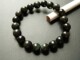 天然AAA级8mm黑耀石圆珠手链