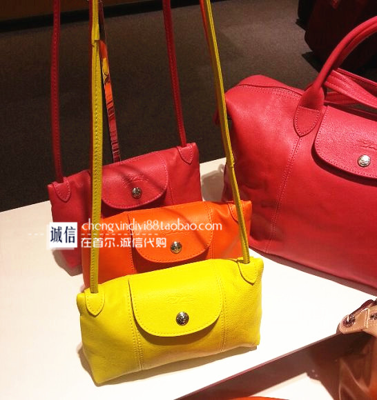 韩国免税店代购longchamp 新款龙骧饺子包羊皮