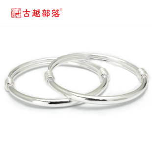  纯银手镯 光面 银手镯 女款 宝宝款 推圈 光面 手镯 古越部落银饰