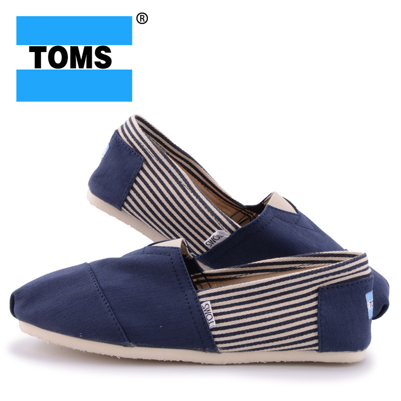 正品特价亏本热卖低帮布鞋<span class=H>TOMS</span>款平跟鞋平底懒人鞋