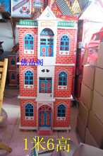 清明纸扎祭祀用品 纸扎洋房 烧纸房子 九泉别墅 社火 祭品 送家具