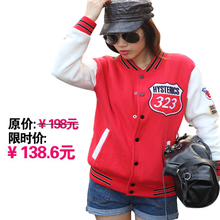 2012春装新款 秋冬韩国潮流棒球服夹克衫抓绒加厚女卫衣棒球外套