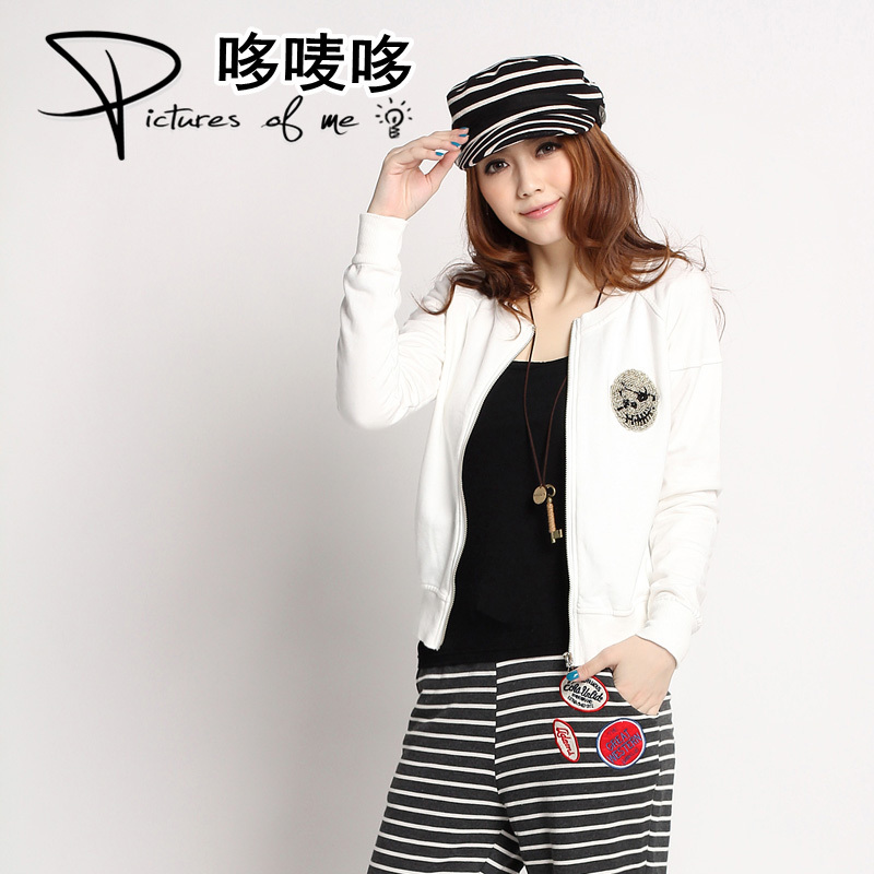 韩版开衫小外套拉链...