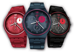  专柜联保正品 Swatch  男表 暴力漩涡 金属多功能 YCB4020AG