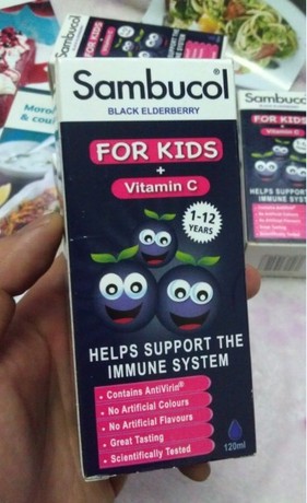 英国直邮 原装进口Sambucol儿童黑接骨木糖浆
