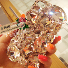 爆热款！超奢华异形水晶大宝石iphone4/4S手机壳 闪花你的眼~