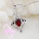 古典之美 925银天然石榴石项坠 媚妮饰品