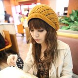 Siggi韩版毛线镂空针织帽套头帽