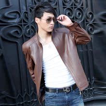 不满意可退男士真皮皮衣优质绵羊皮小立领商务男短款外套春装新款